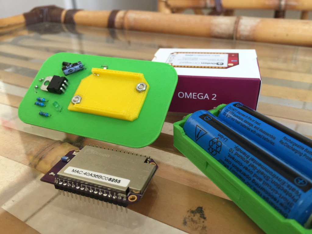 3D Printed Omega2 Battery Module